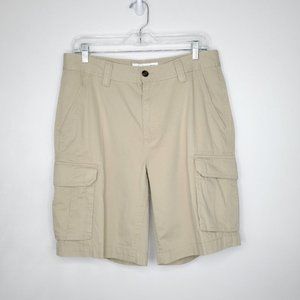 Amazon Essentials Tan Cargo 100% Cotton Shorts Size 32